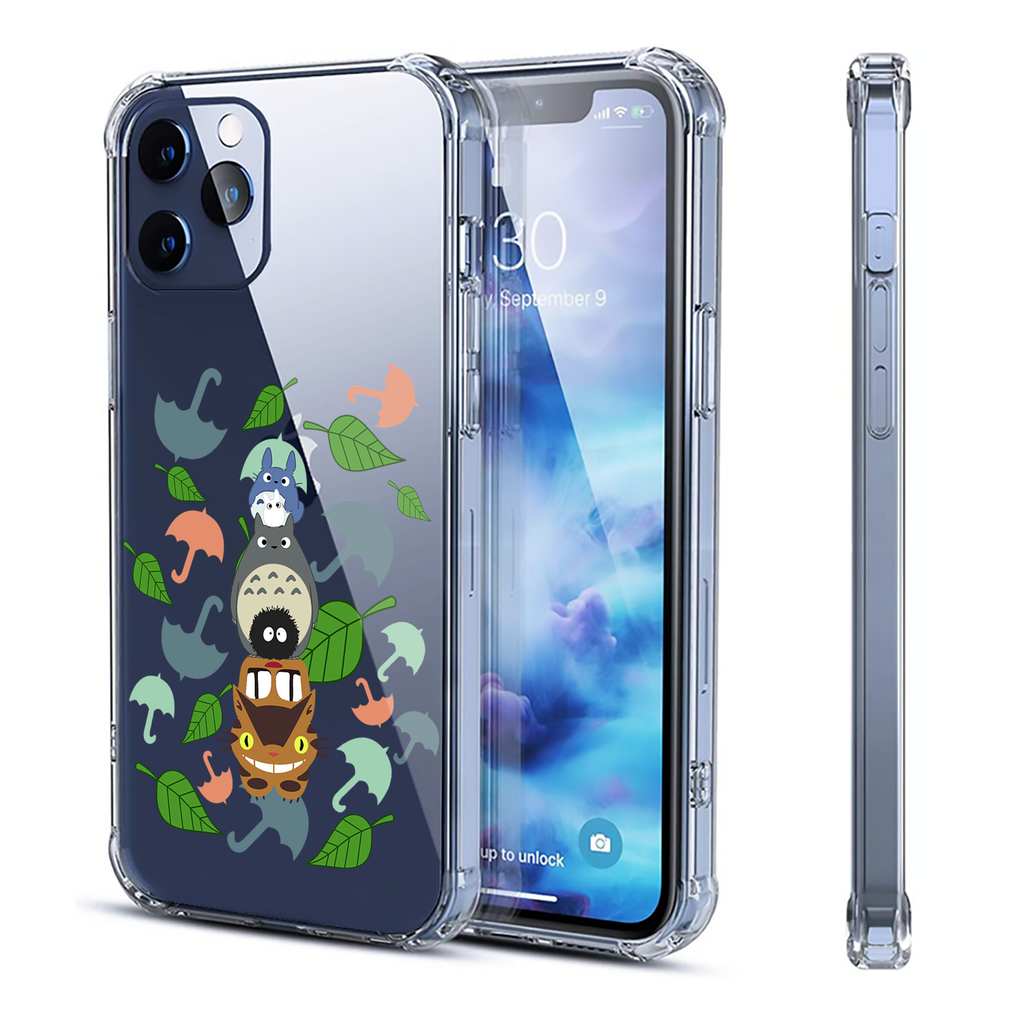 （画像用） となりのトトロ 草壁メイ 草壁サツキ My Neighbor Totoro Satsuki Kusakabe Mei Kusakabe 【iPhone 12シリーズ対応】透明スマホケース（クリアソフトケース）